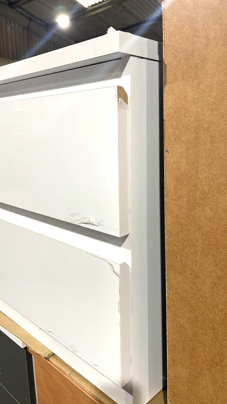 Assembled Habitat Jenson 2 Drawer Bedside Table - White Gloss